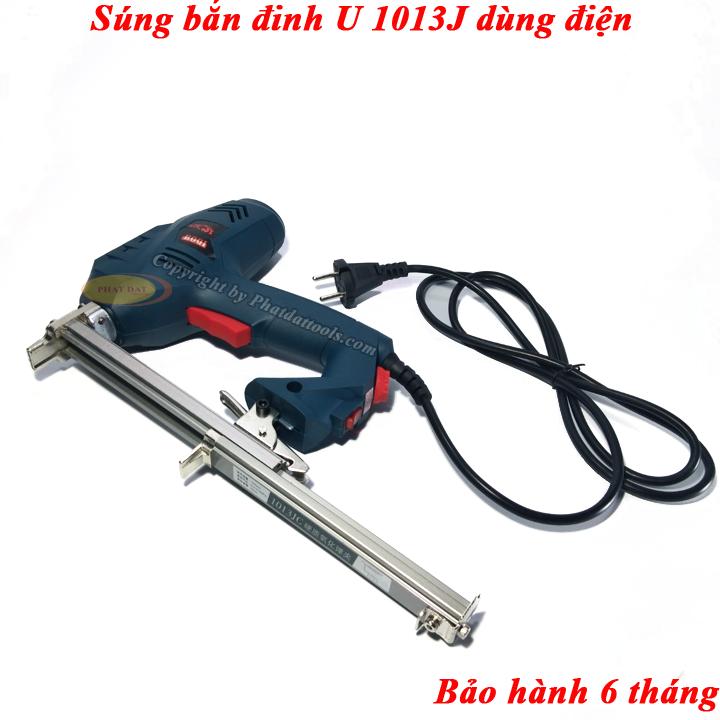 Máy bắn đinh gim gỗ U 1013J cao cấp dùng điện-Sung bắn đinh U gỗ