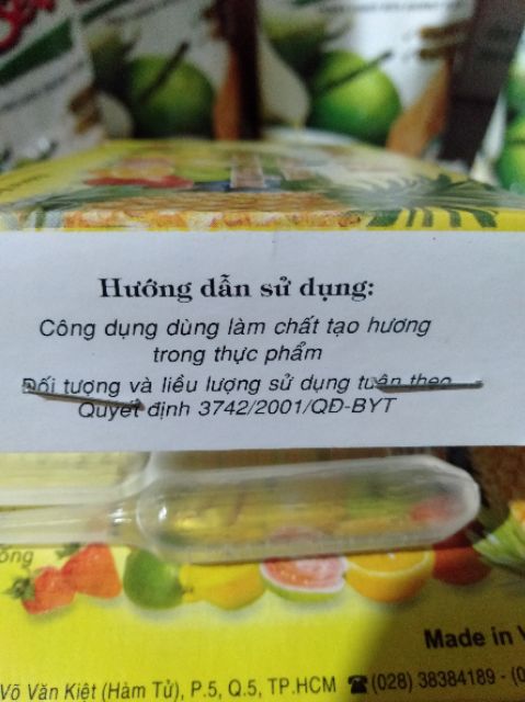 {HÔP 10 ỐNG }TINH DẦU CHUỐI LỆ HƯƠNG LOẠI 1