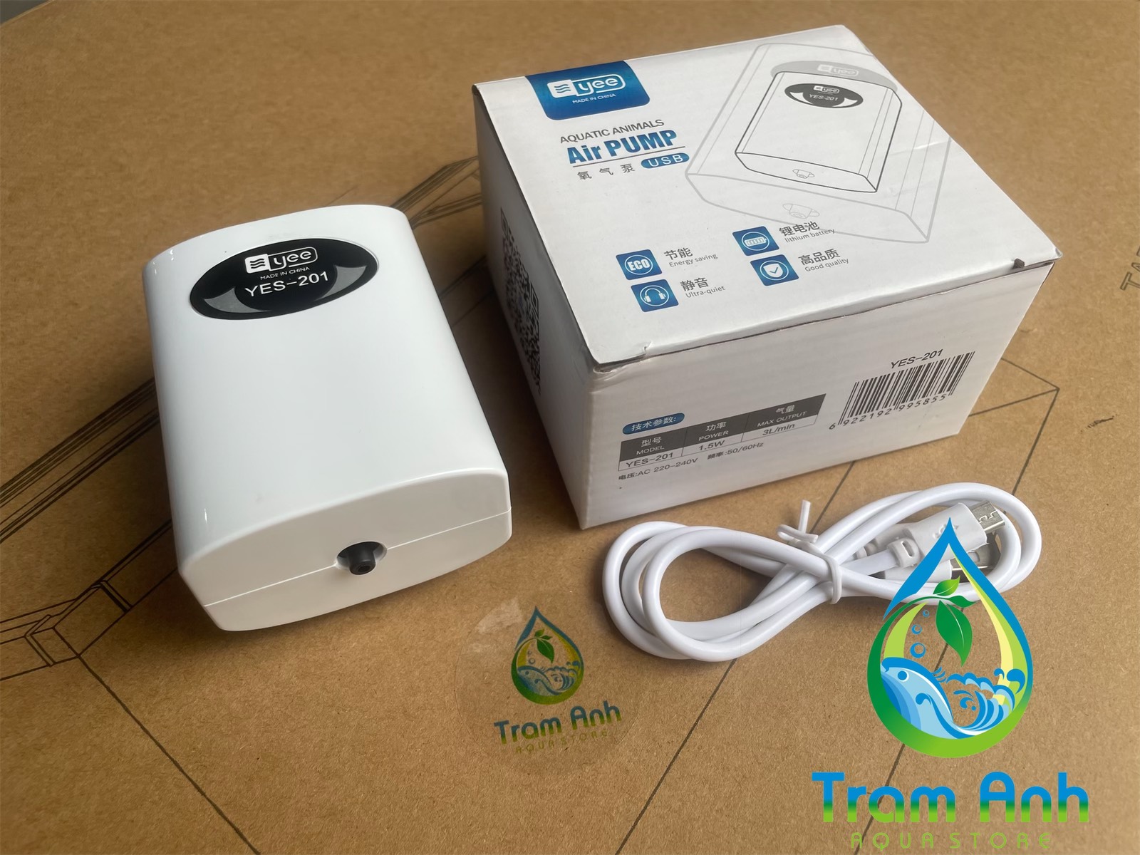 Máy sủi oxy YEE ( USB ) -  Máy sục oxy mini siêu êm cho bể cá