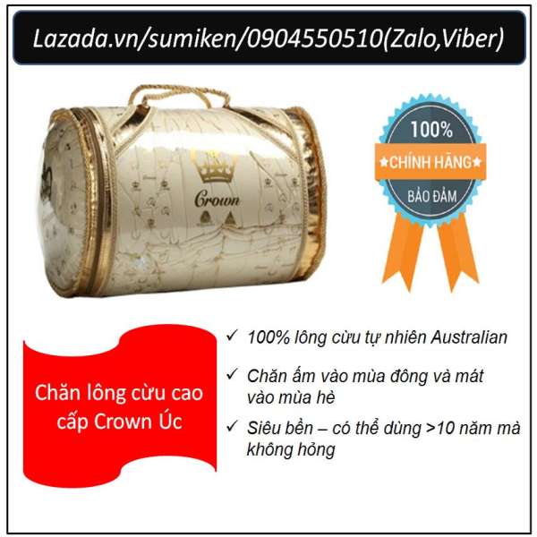 Chăn lông cừu cao cấp Crown Úc