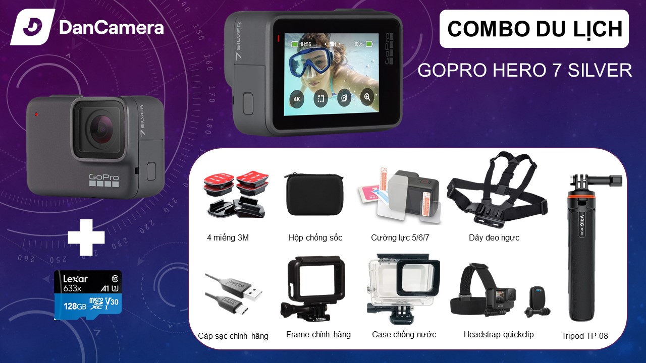 Máy Quay GoPro hero 7 black/silver Bảo hành 1 đổi 1 12 tháng