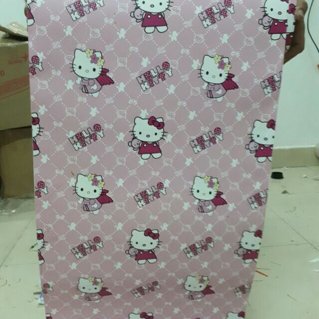 Decal giấy dán tường kitty thiên thần ( khổ rộng 45cm)