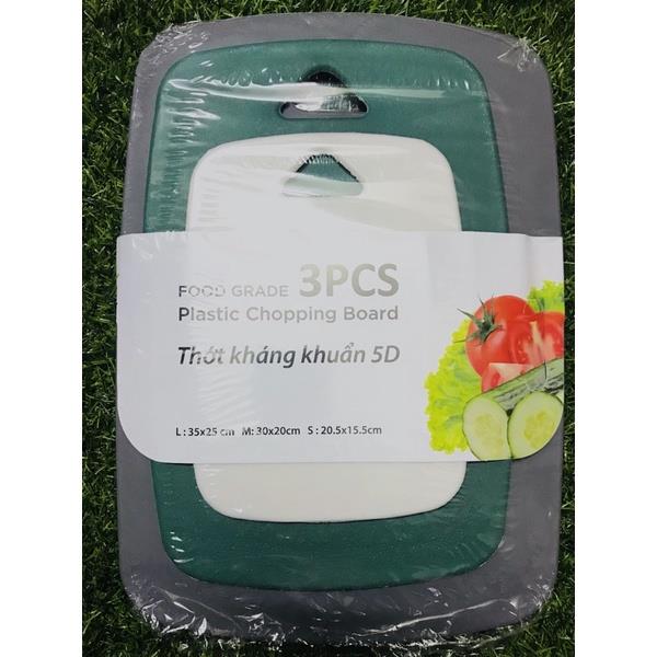 Thớt nhựa kháng khuẩn SET 3 món
