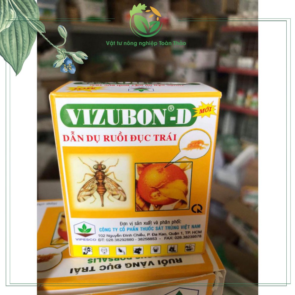 Thuốc diệt ruồi vàng đục trái VIZUBON-D (Hộp 2 lọ 10ml)