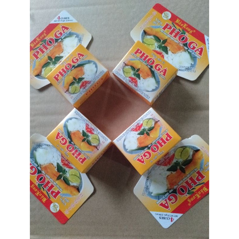viên gia vị nấu phở gà BẢO LONG  [hộp 75g/4 viên]