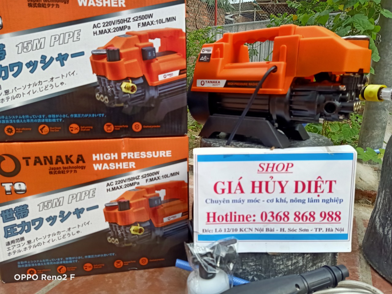 máy rửa xe tanaka 2500w có chỉnh áp