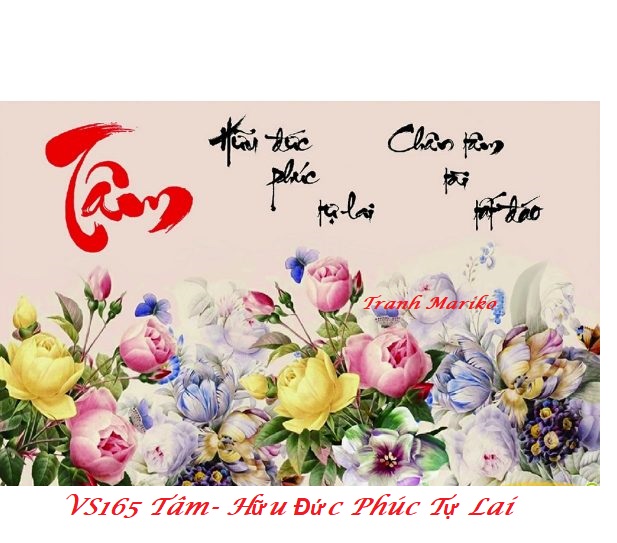 [HCM]Tranh đính đá Tâm kích thước nhỏ ✅80×56 cm -️ VS165 Tranh Mariko