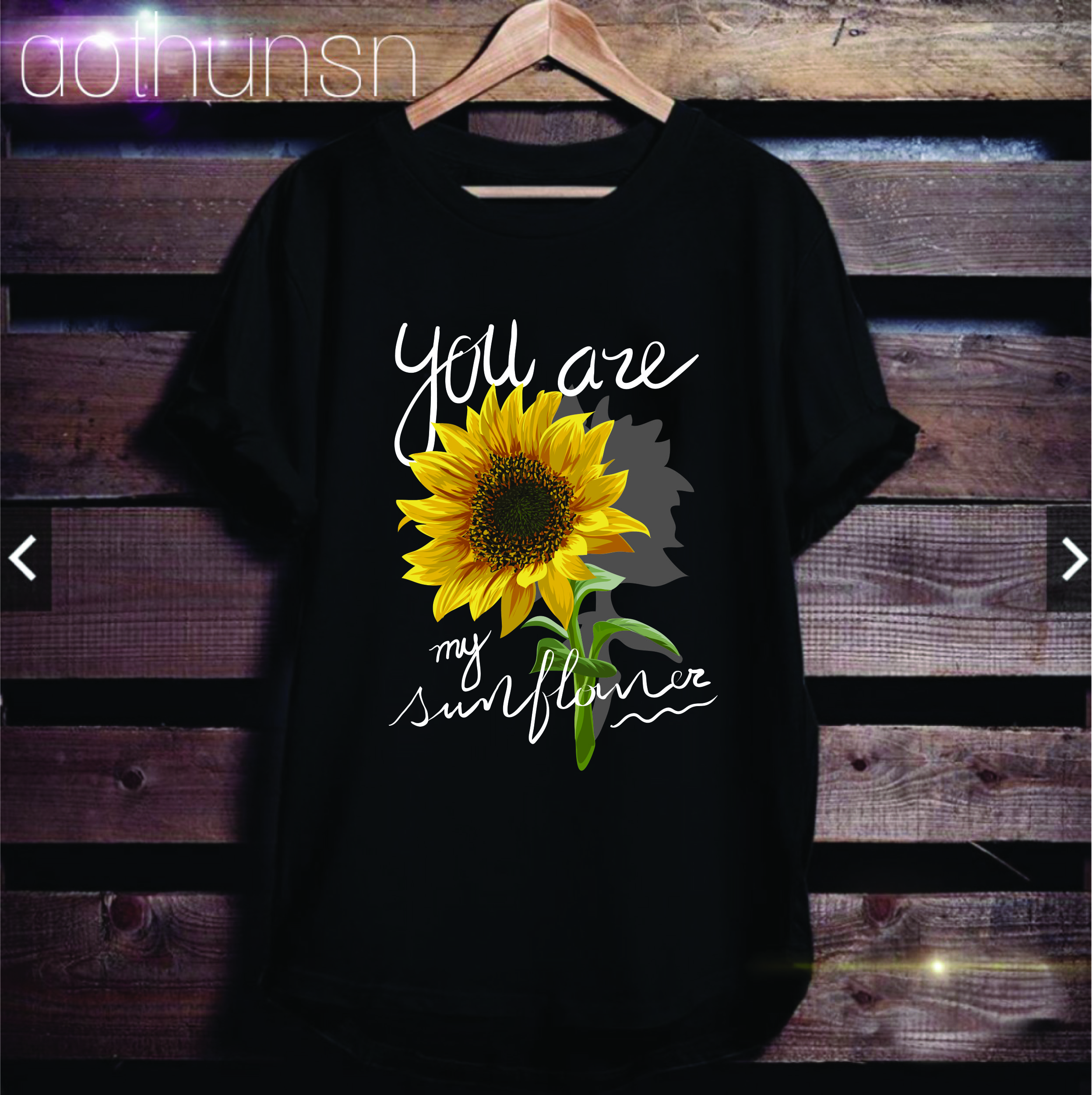 Áo thun cổ tròn you are my sunshine