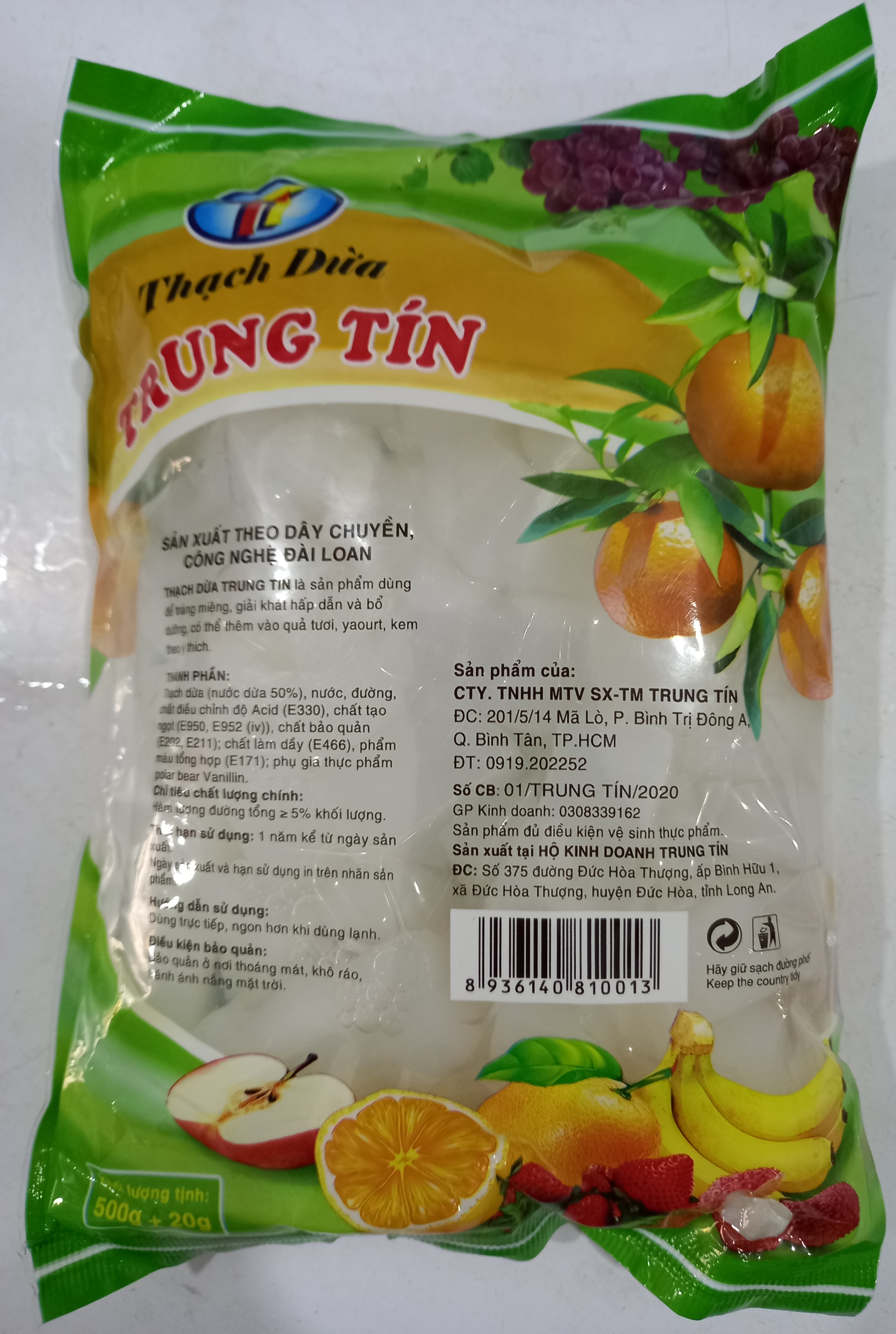 THẠCH DỪA hạt to Trung Tín bịch 500g
