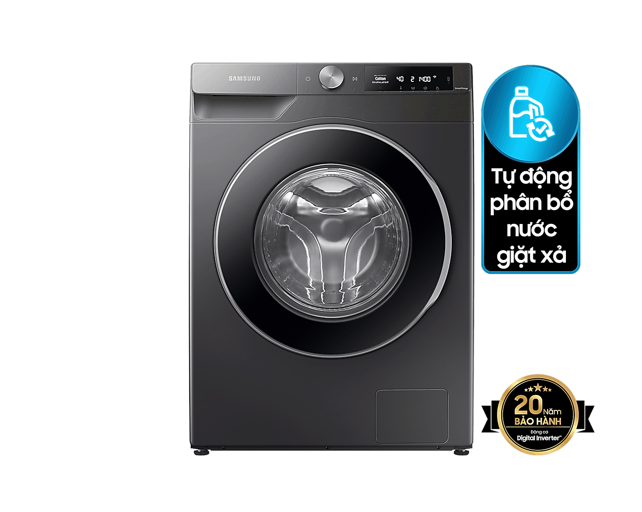 Máy giặt thông minh samsung ai ecobubble™ 9kg ww90tp44dsh/sv