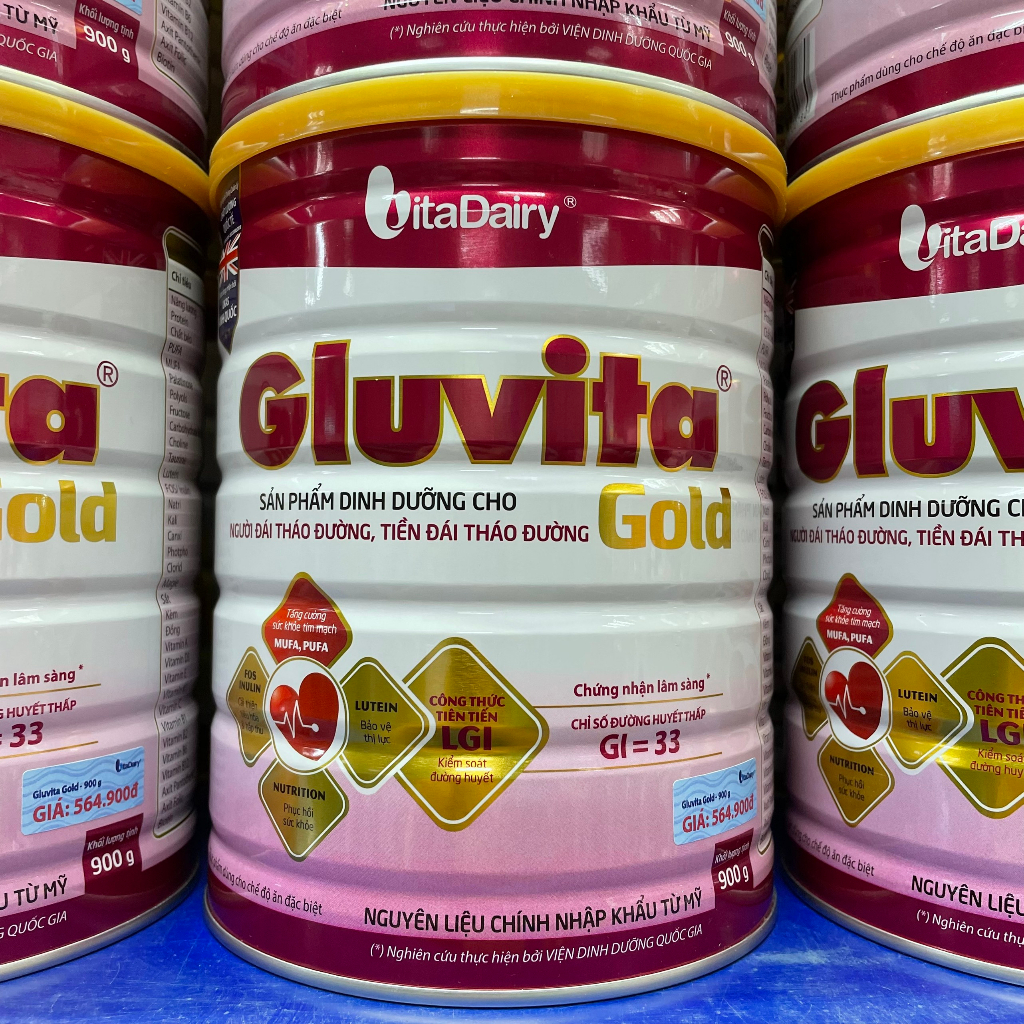 (Date Mới) Sữa bột Gluvita Gold 900g - Vitadairy (Bibistore)