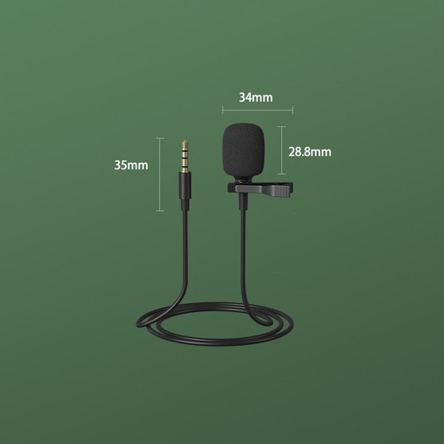 Micro cài áo Lavalier Microphone hàng chuẩn Jack 3.5mm, cổng Lightning, cổng Type-C cho điện thoại