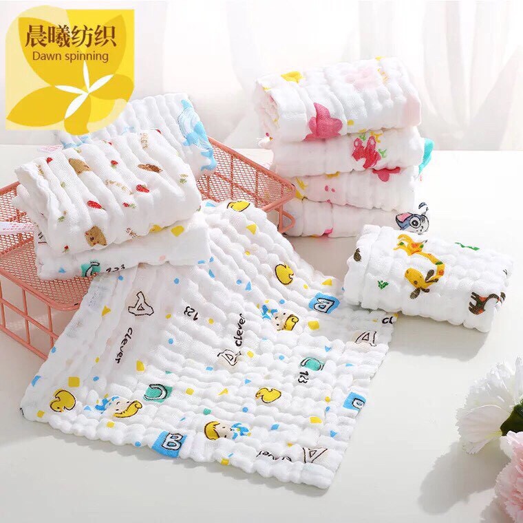 Khăn mặt sợi tre siêu mềm 6 lớp