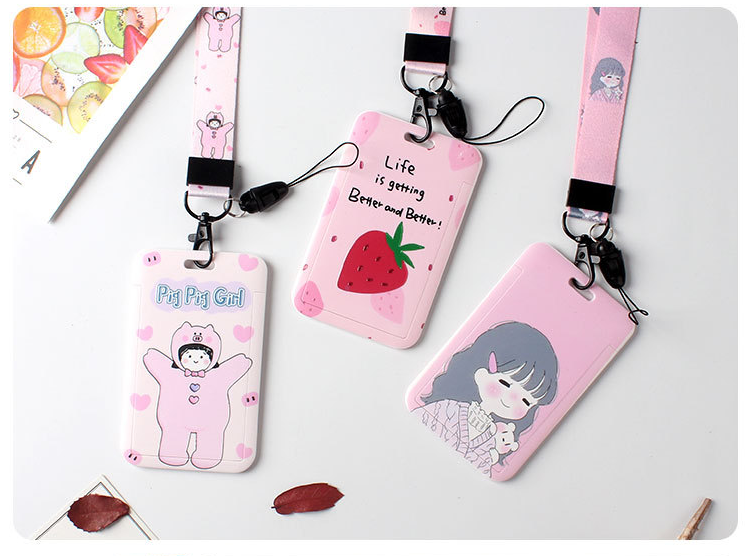 Strap student card (Style C) strap vertical card for school student office worker KUTE astray-combo Wire & Card-beyou