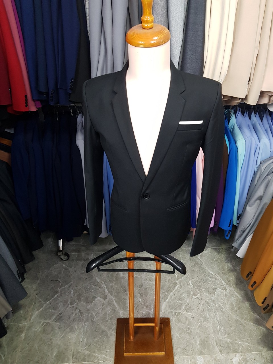 Áo Vest Nam Thời Trang Form Ôm Body tặng cà vạt đen