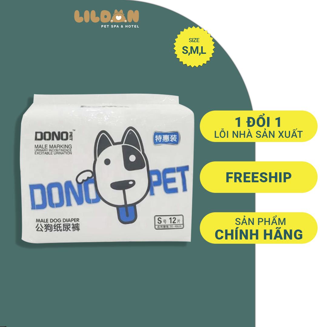 Dono tã bỉm vệ sinh dành cho chó mèo loại mỏng - giống đực