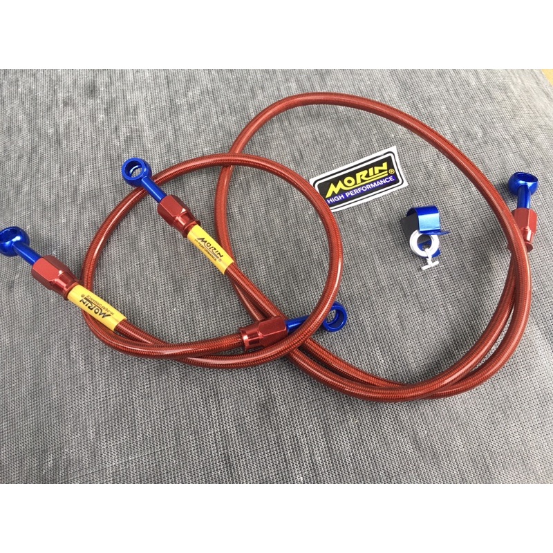 Combo Dây dầu thắng đĩa trước sau Morin Thái Lan màu đỏ