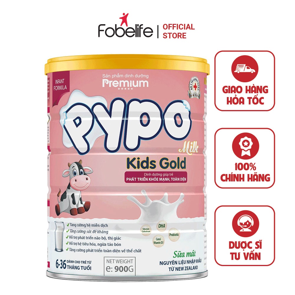 Sữa bột pypo kids gold cho trẻ 6 - 36 tháng phát triển khoẻ mạnh, toàn diện 900g - findkosts