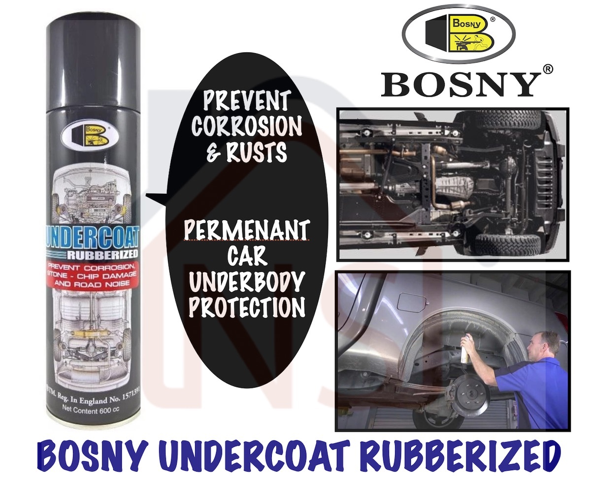 [HCM][Sơn xịt gầm xe ôtô - xe máy] Bosny Undercoat B104 600cc