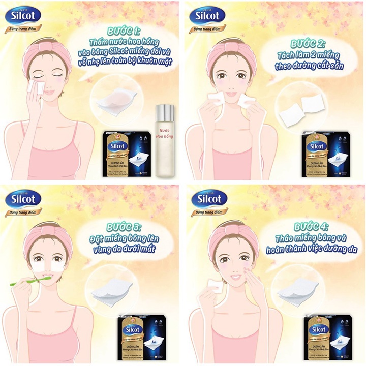 Bông tẩy trang Silcot Unicharm Nhật Bản – TXS558