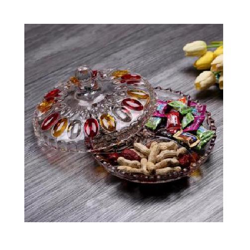 Khay mứt bi thủy tinh 3 ngăn cao cấp