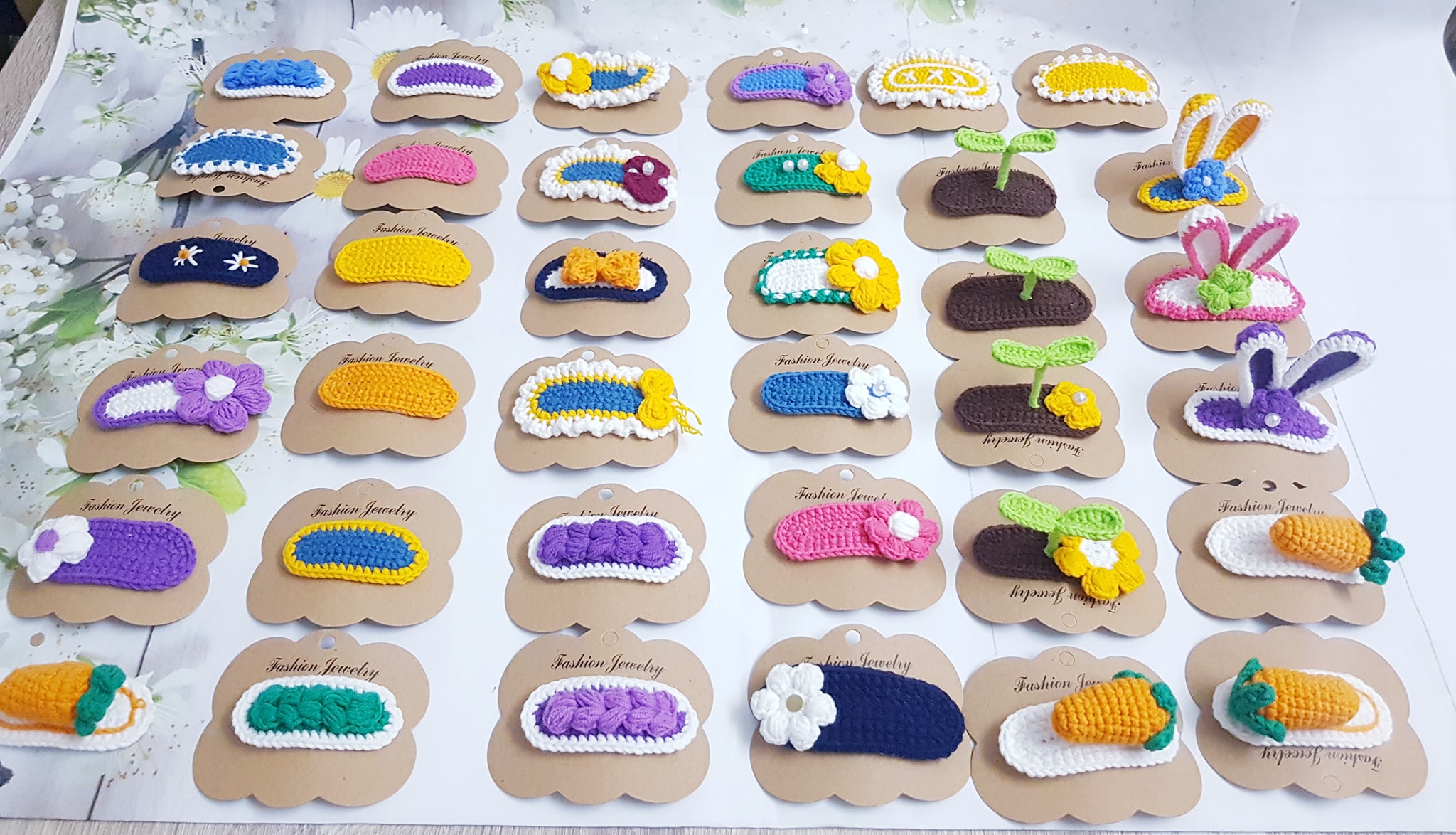 Kẹp Tóc Handmade Len Cho Bé Gái, Nữ Sinh Siêu Cute - 100% Handmade bằng tay làm từ len.