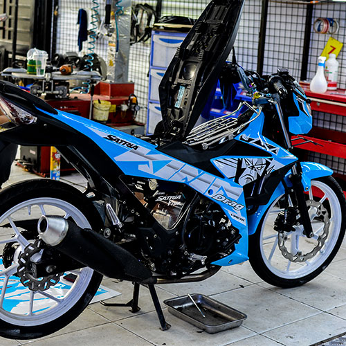 Tem xe king drag cho satria/raider