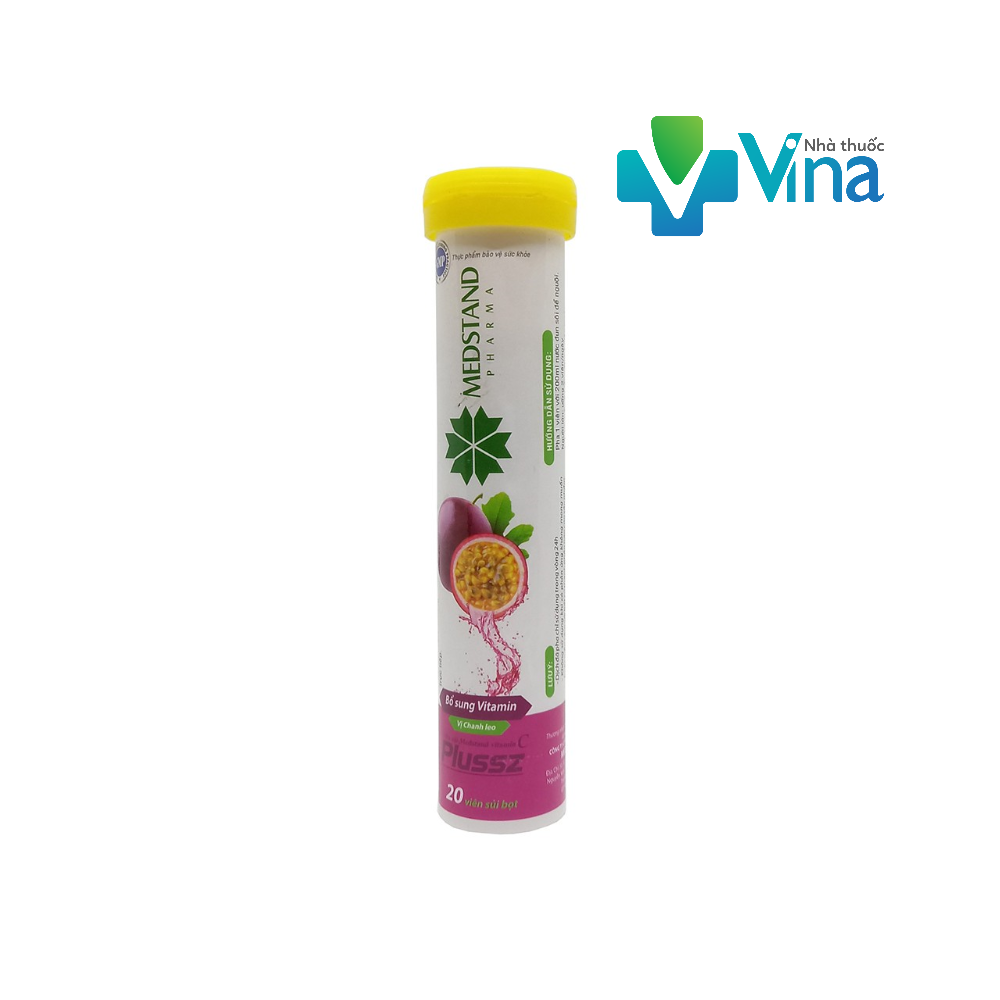 Viên Sủi bổ Sung Vitamin CPluszc Vị Chanh Leo, tub 20 viên