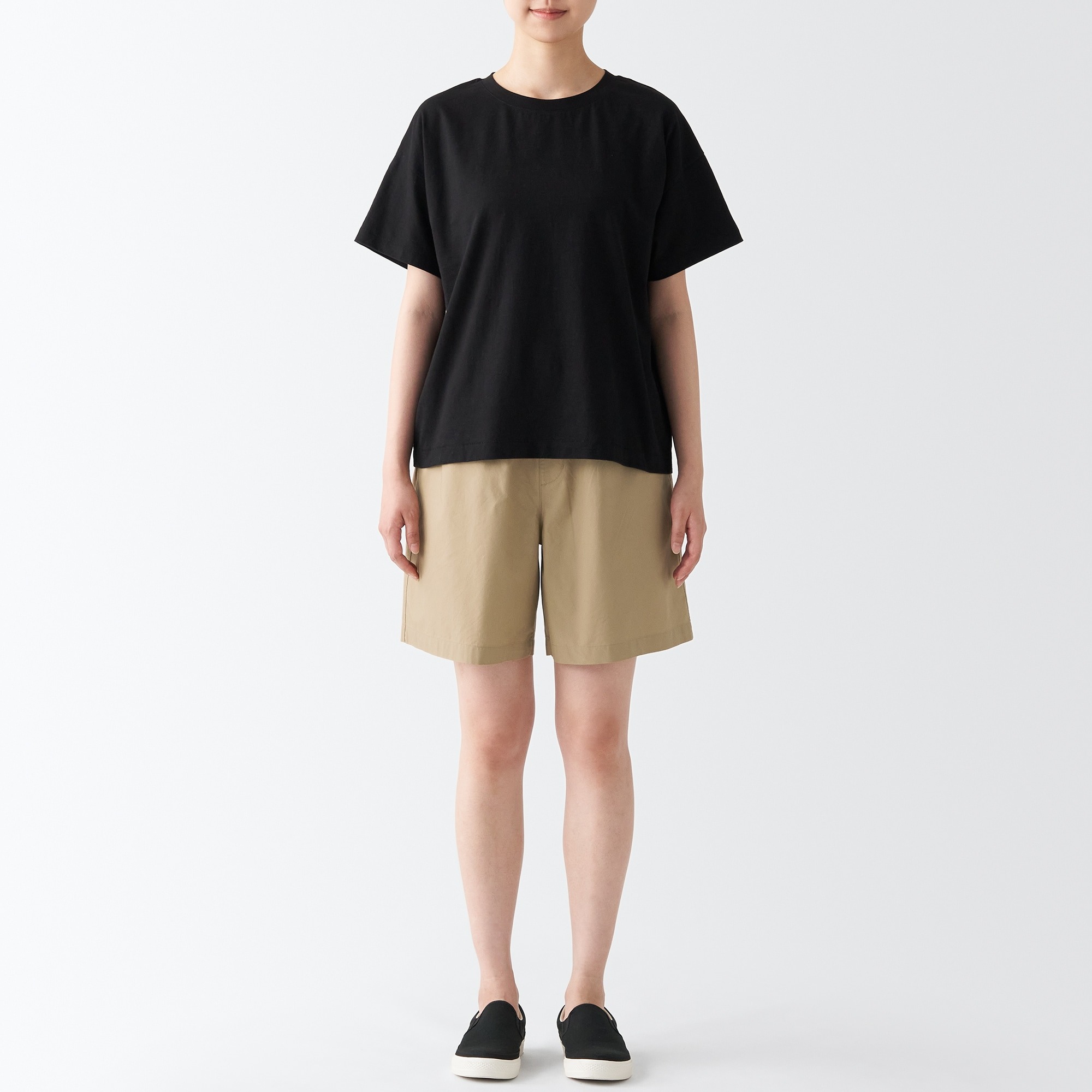 MUJI Quần Short Vải Broadcloth Washed