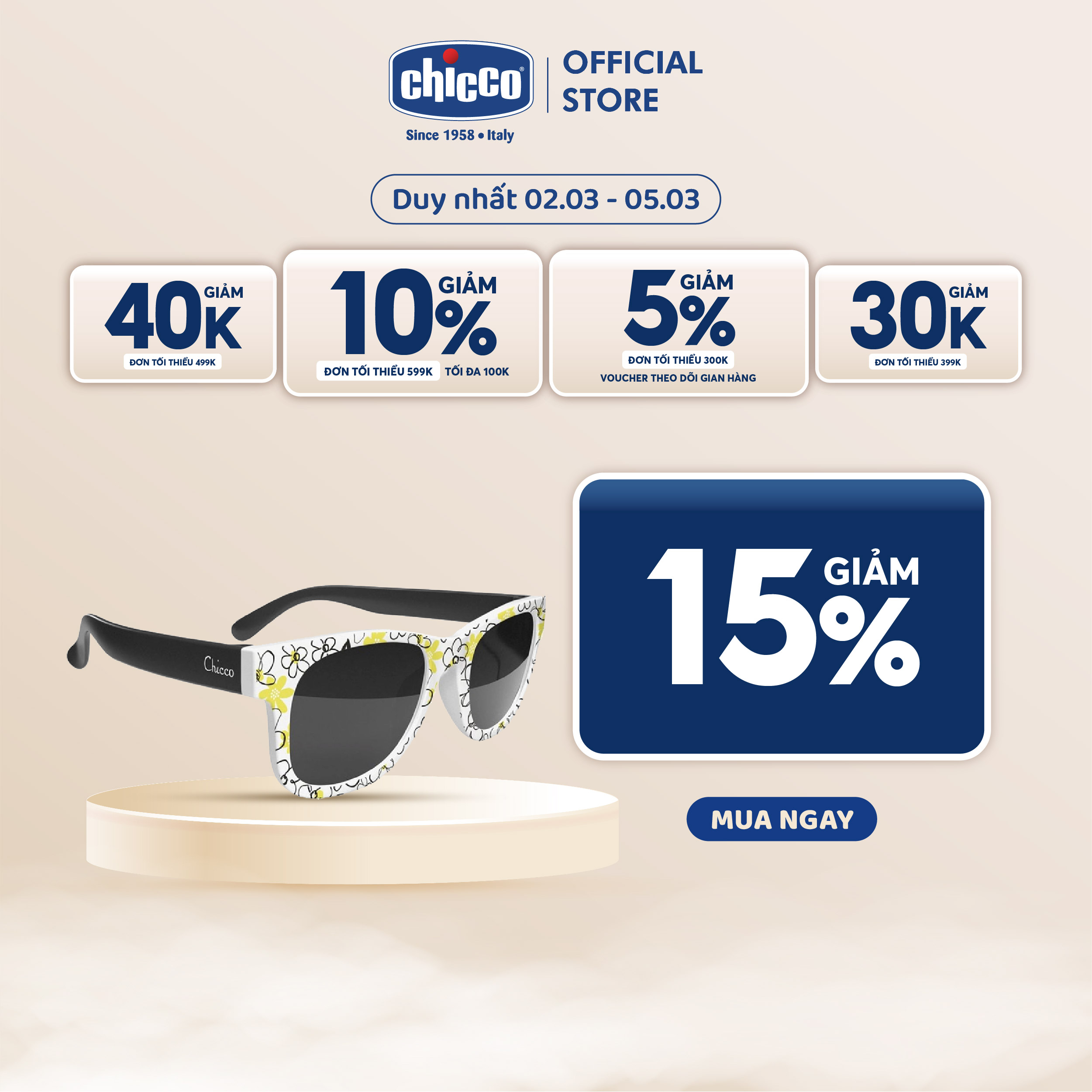 Kính mát chống tia UV Chicco 24M+