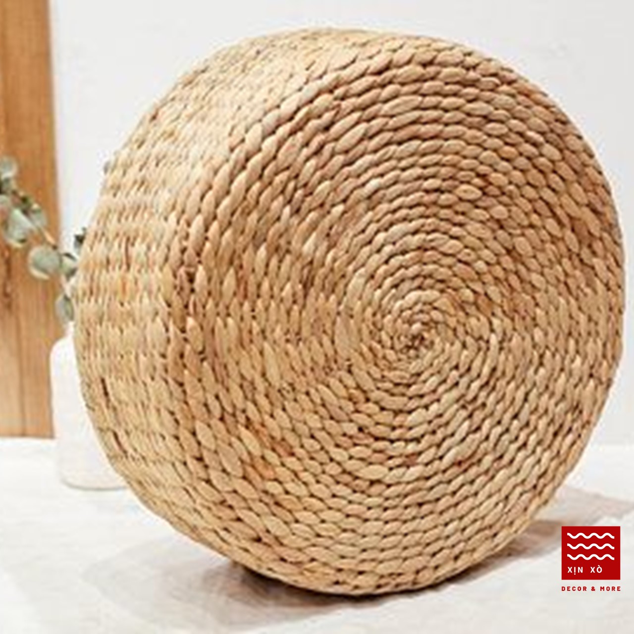 Đệm ngồi lục bình D40 x H10 cm/ Water hyacinth stool