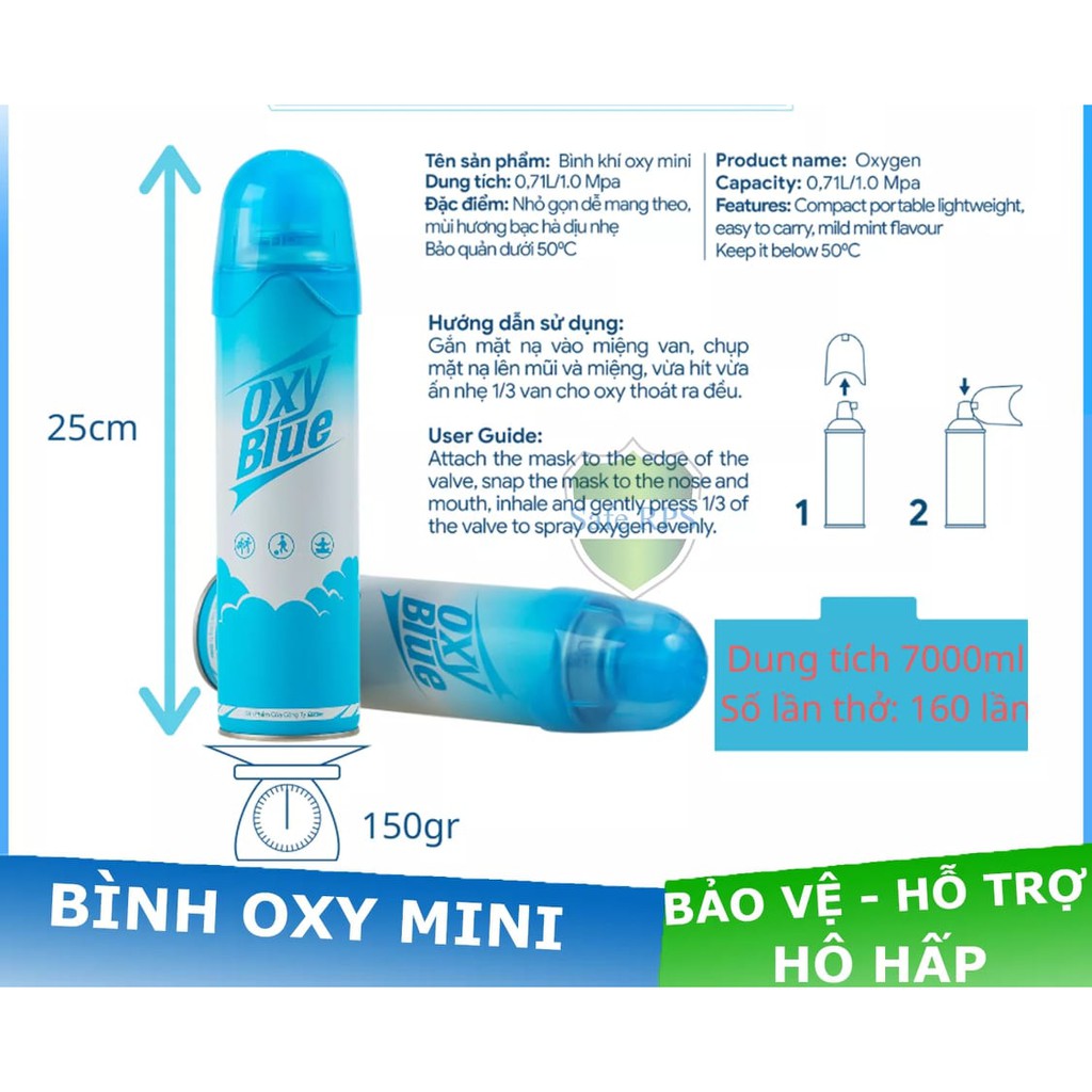 BÌNH OXY MINI CẦM TAY CHỨA OXY TINH KHIẾT 98%