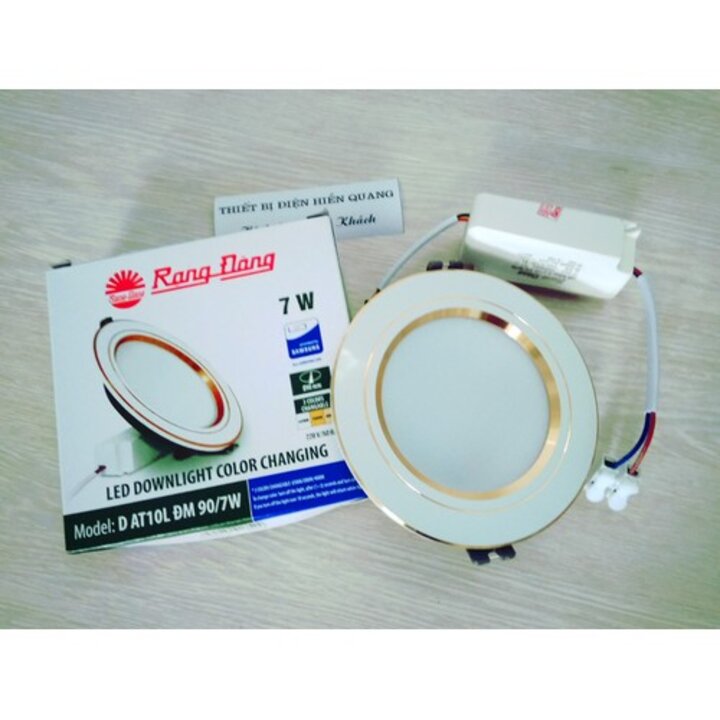 Đèn âm trần đổi màu Rạng Đông 7w (3 màu hàng chính hãng)