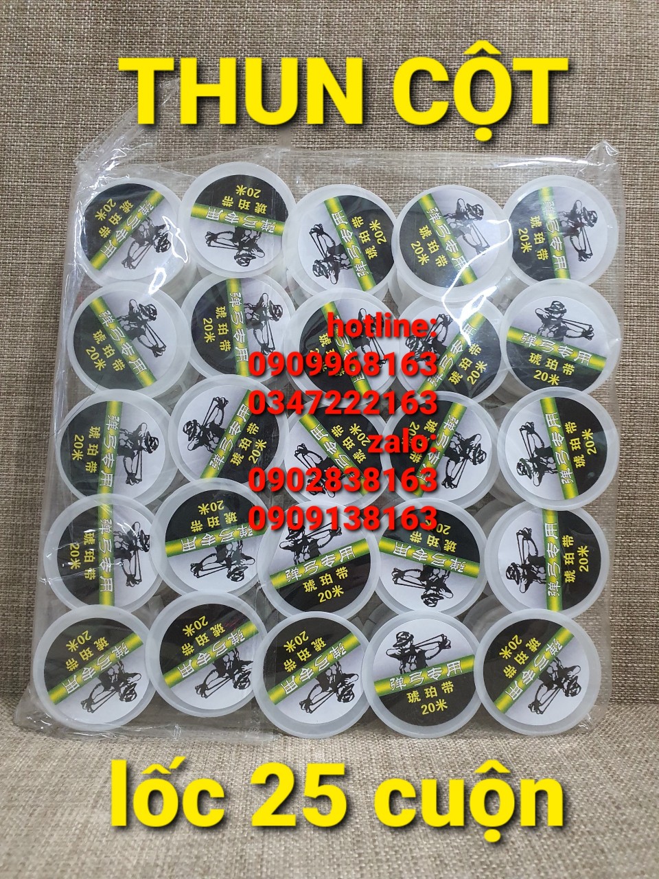[HCM]COMBO 2 CUỘN THUN CỘT (1 CUỘN 20 MÉT X2)