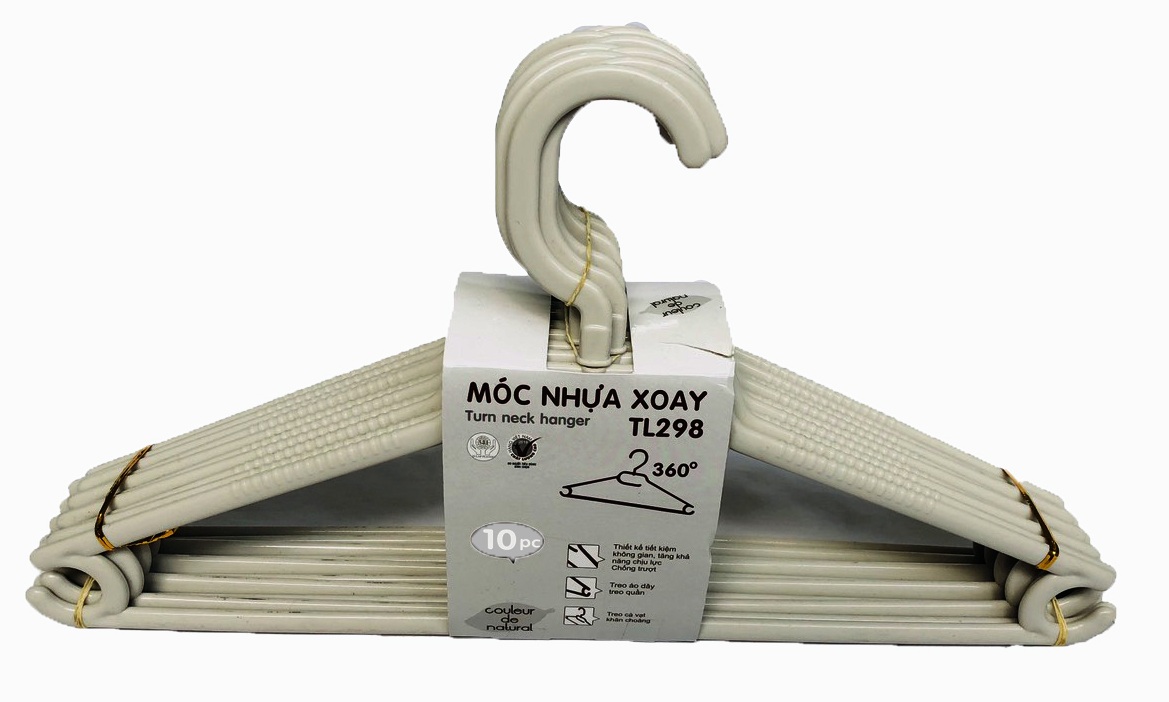 Móc áo nhựa xoay 298 - 10c