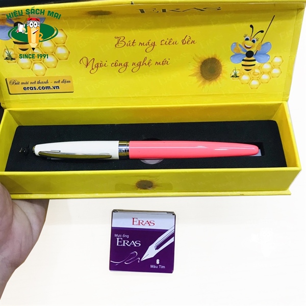 Bút máy ngòi mài kèm mực Eras E001 (12/288) - Tím