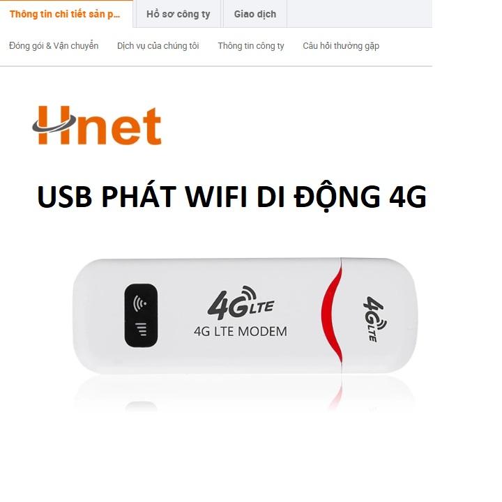 USB PHÁT SÓNG WIFI SIÊU TỐC ĐỘ 4G LTE HSPA - TẶNG KÈM SIM 4G DATA KHỦNG