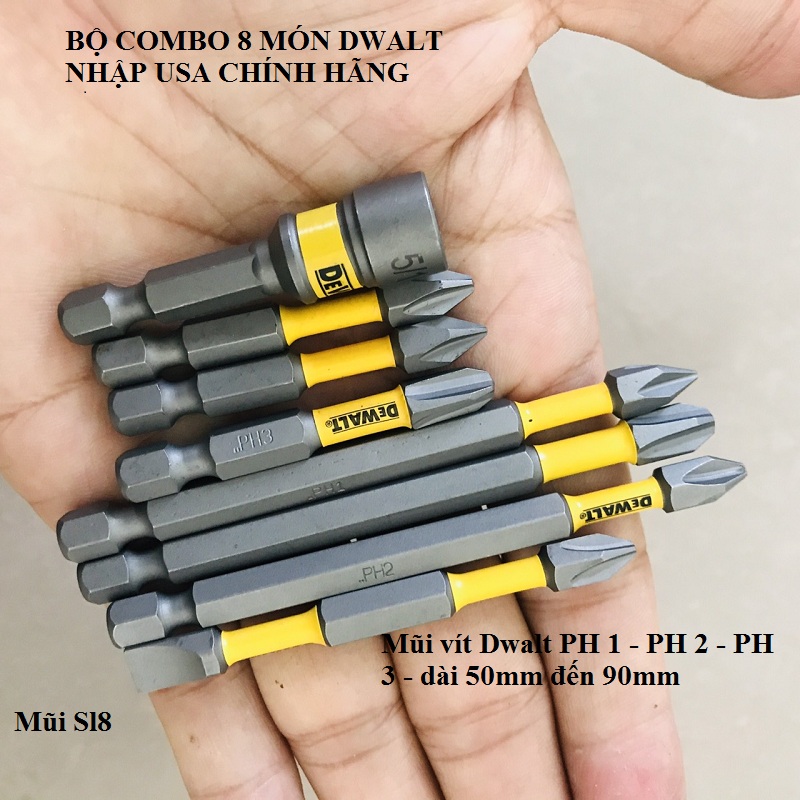 Bộ 8 Món Mũi Vít DeWalt Có Từ Nhập