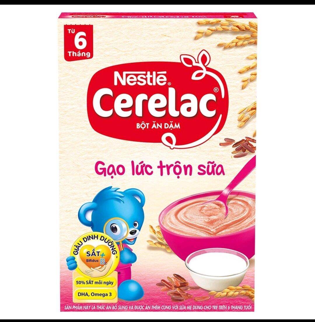 Bột ăn dặm Nestle Cerelac Gạo lức trộn sữa (hộp giấy 200gr)