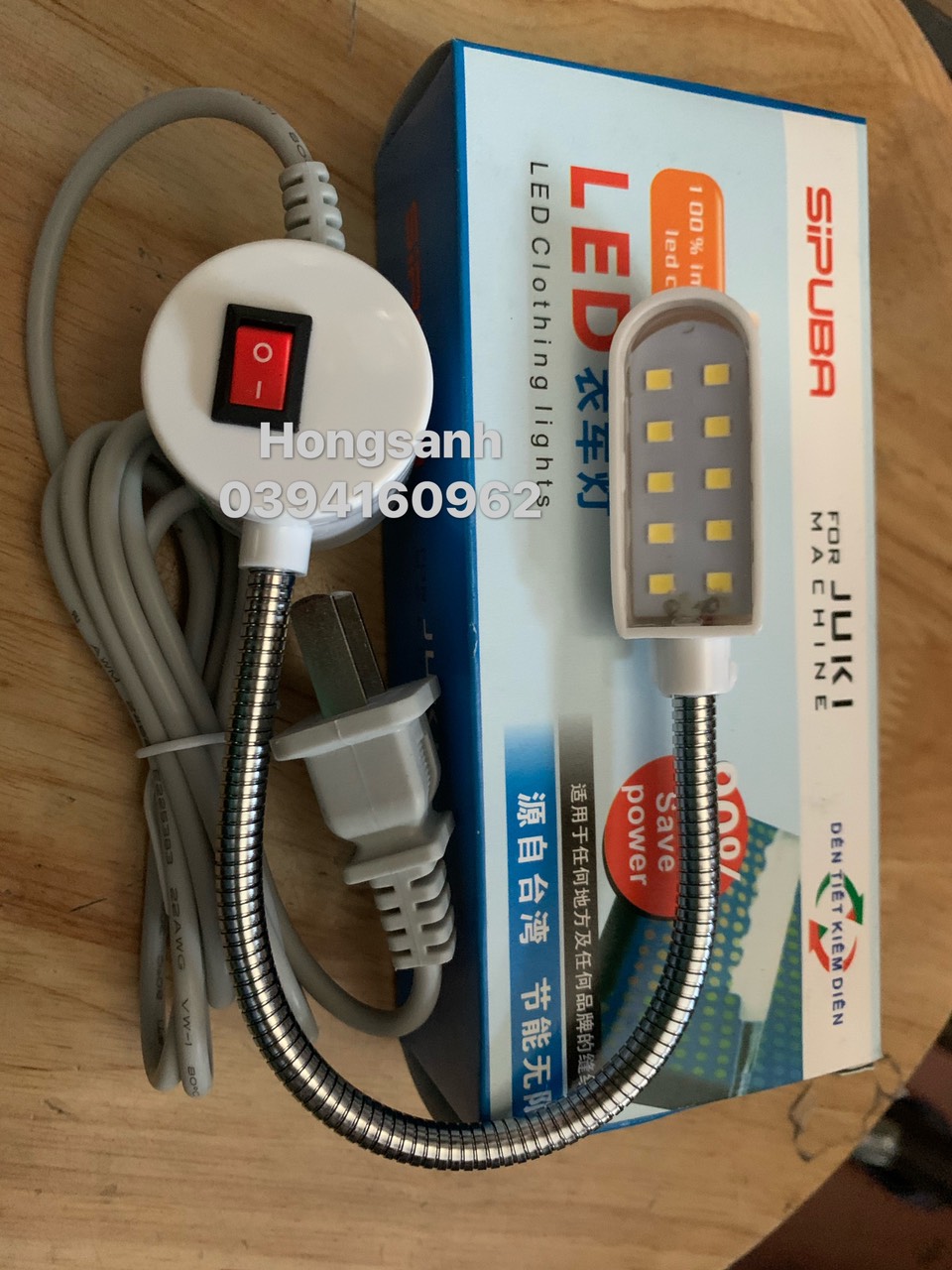 Đèn led cần gắn máy may, máy vắt sổ công nghiệp TQ