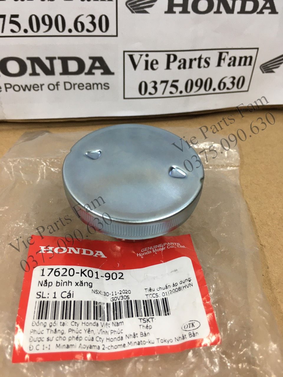 Nắp bình xăng SH 2012-2019 (SH Việt 125 và 150 dùng chung), hàng din Honda mới 100%