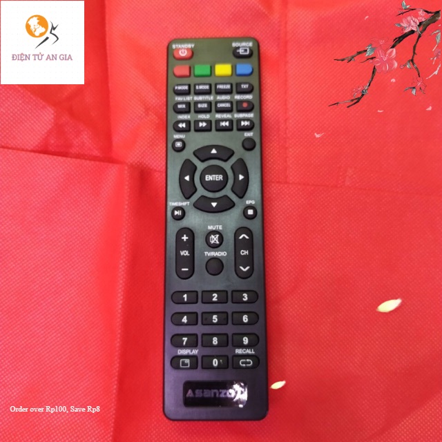 Remote điều khiển tivi asanzo lcd zin