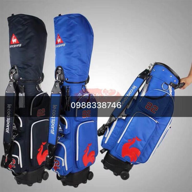 túi gậy golf bánh xe lecoq shop golf hồng nhung