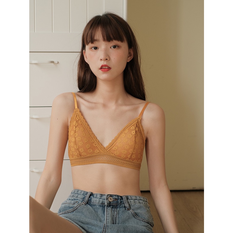 Bralette có mút mỏng ren mềm thoáng