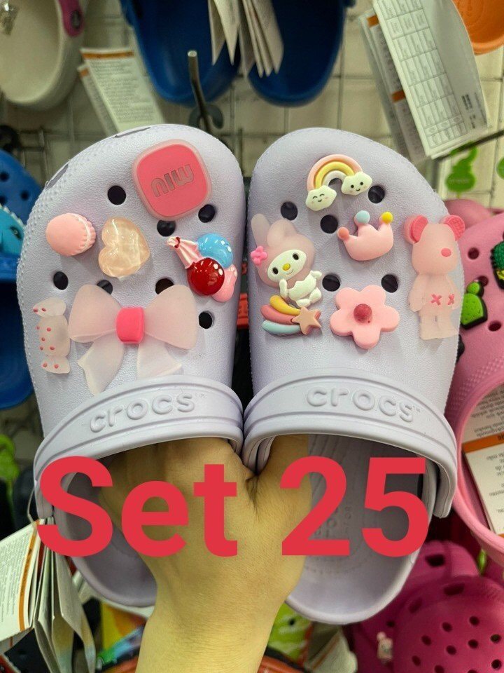 Charm, jibit mới, chuyên gắn giày dép crocs, bán theo set - PB248