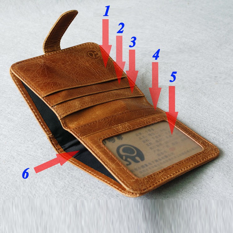 [HCM]Ví Nam Nữ Handmade Da Bò Thật Có Quai Cài
