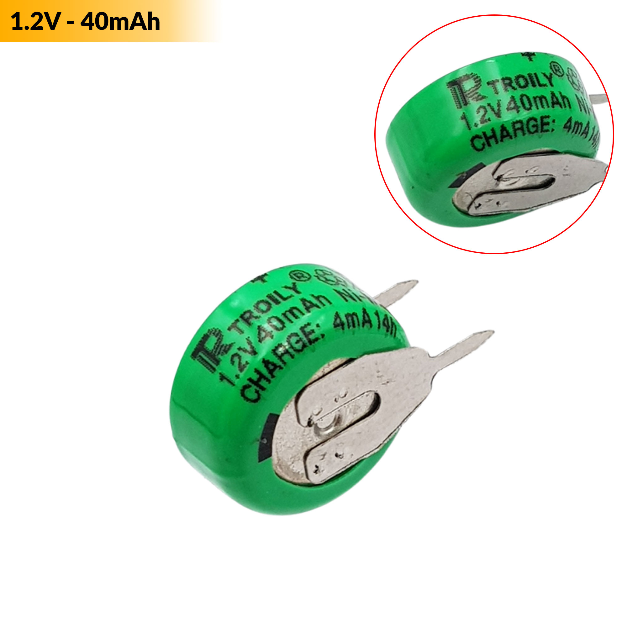 Pin sạc ni-mh 1.2v / 2.4v / 3.6v 40mah 80mah