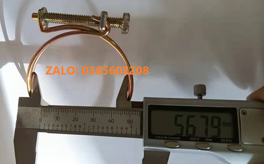 10 Cái cổ dê 2 dây, bu lông 6mm, siết ống nước phi 60mm