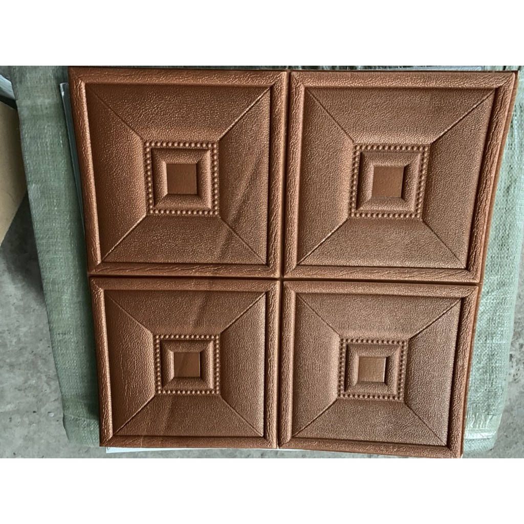 XỐP DÁN TƯỜNG 3D GIẢ DA CỰC ĐẸP 60x60cm