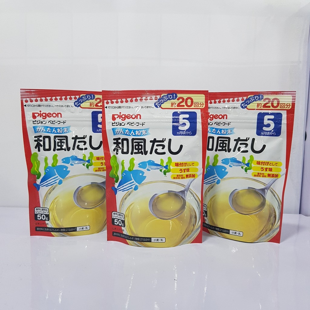 Nước Dùng cho bé dạng bột Dashi Pigeon Japan